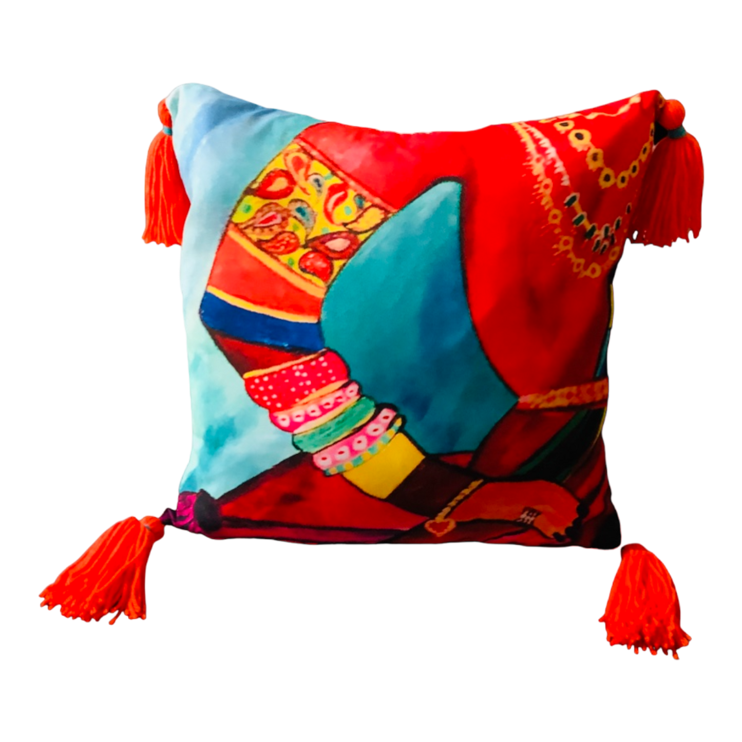 Iman Left Detail - Throw Pillow