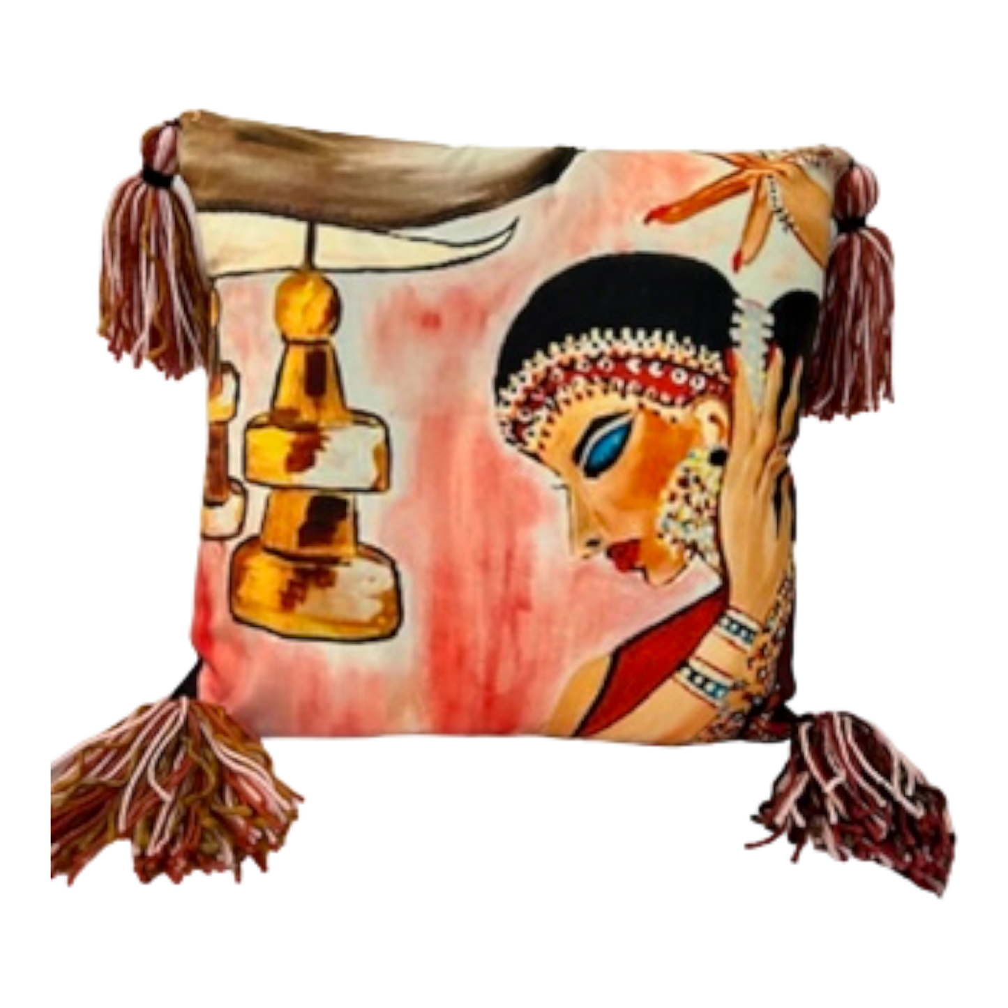 Indian Dancer - Throw Pillow