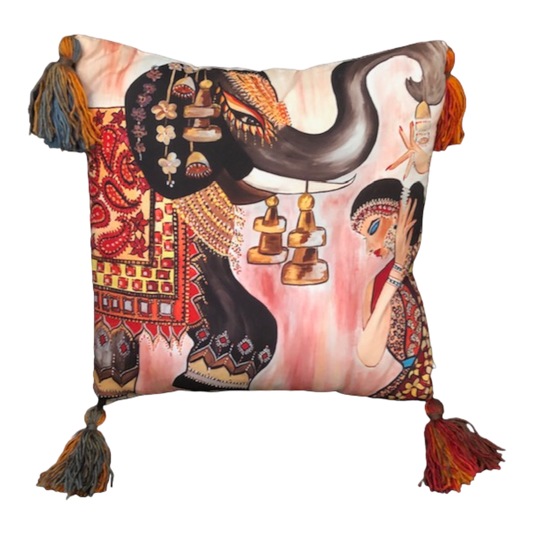 Dance for Me Elephant - Throw Pillow