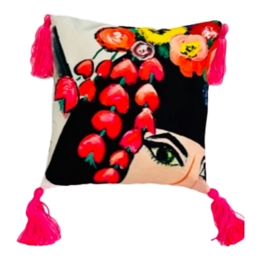 Eye of the Geisha - Throw Pillow