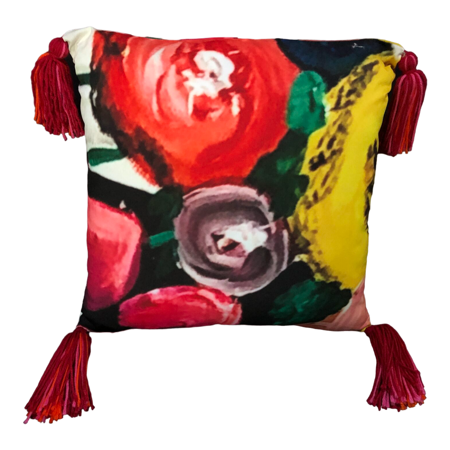 Geisha Flowers - Throw Pillow