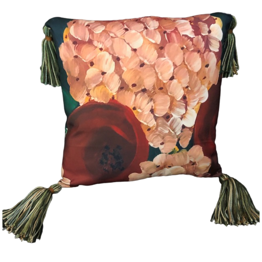 Hydrangeas and Roses - Throw Pillow