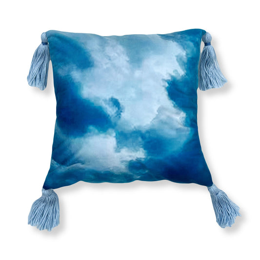 Blue Skies Above - Throw Pillow