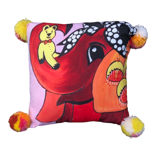 Mama Elephant - Throw Pillow