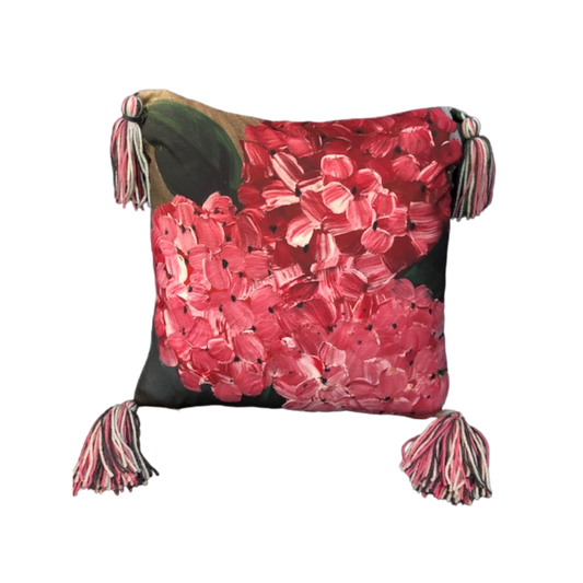 Pink Pom Poms - Throw Pillow