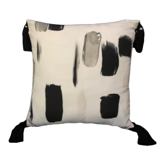 Splash Black and White - Throw Pillow