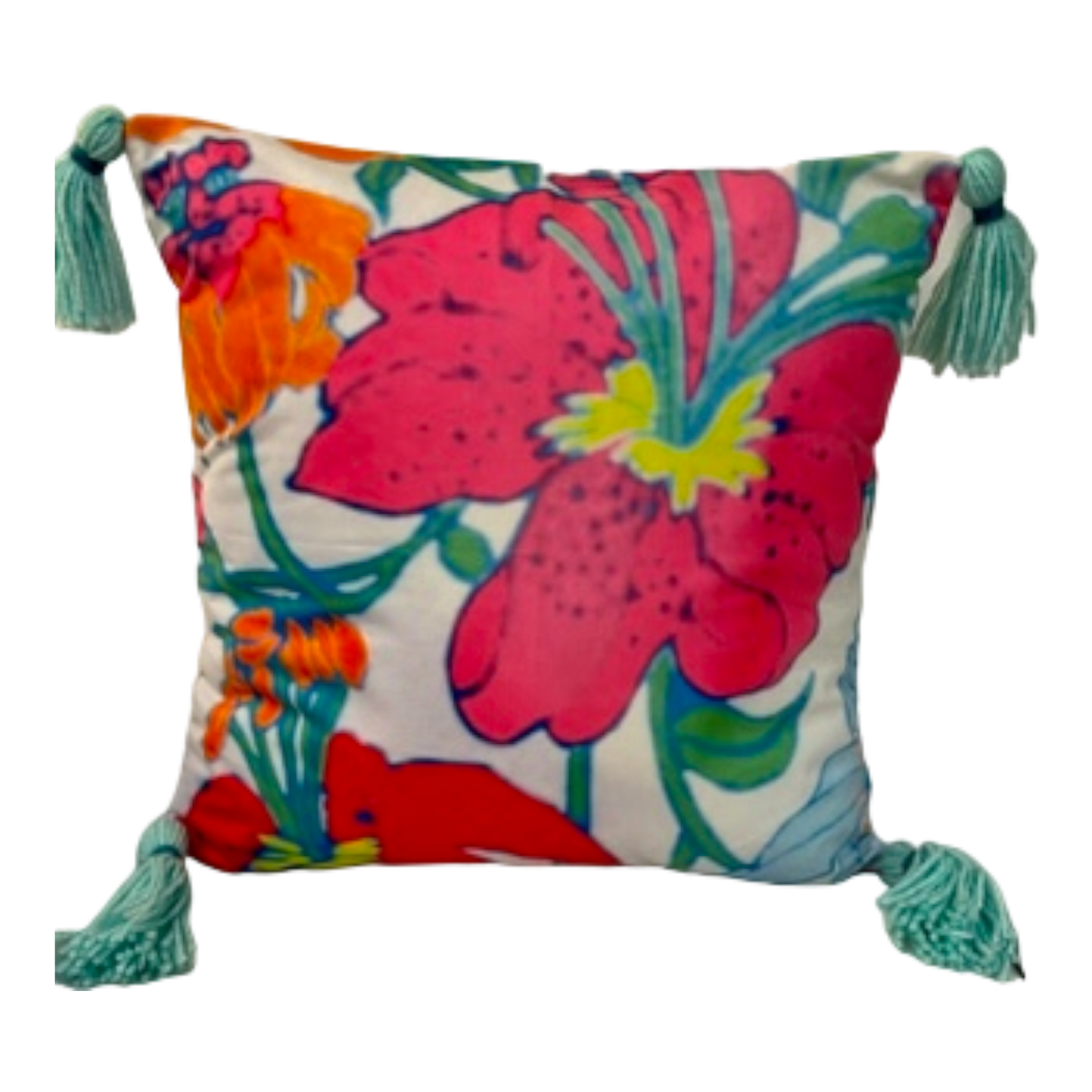 Tropical Flowers - Throw Pillow