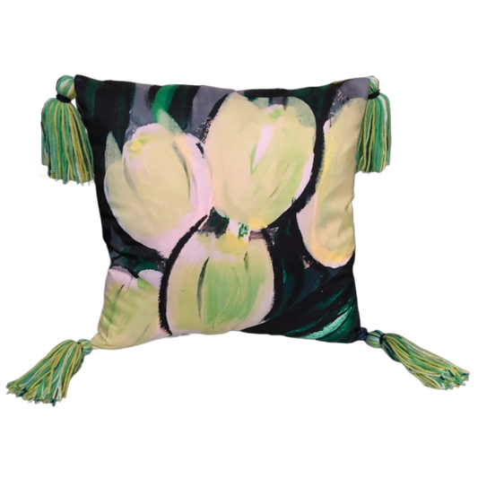 White Tulips - Throw Pillow